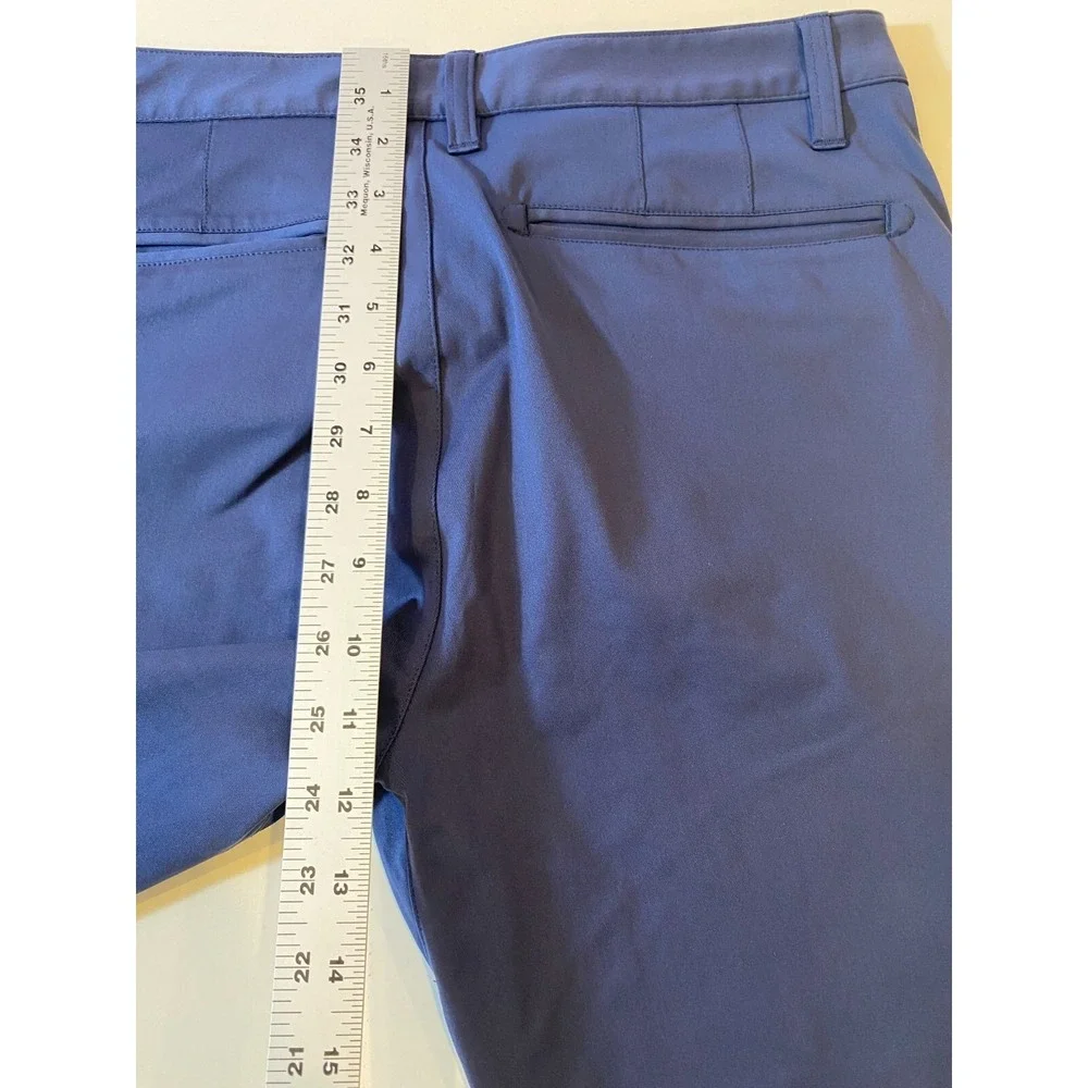 Rhone Pants Mens 31x29.5 Blue Commuter Slim Trousers Golf Casual Logo 5 Pocket